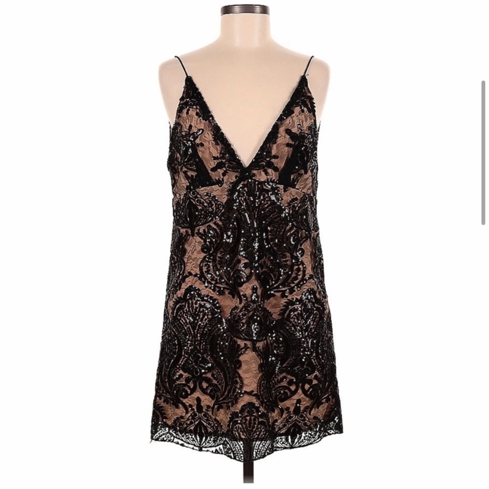 Free People Night Shimmer Sequin Mini Dress